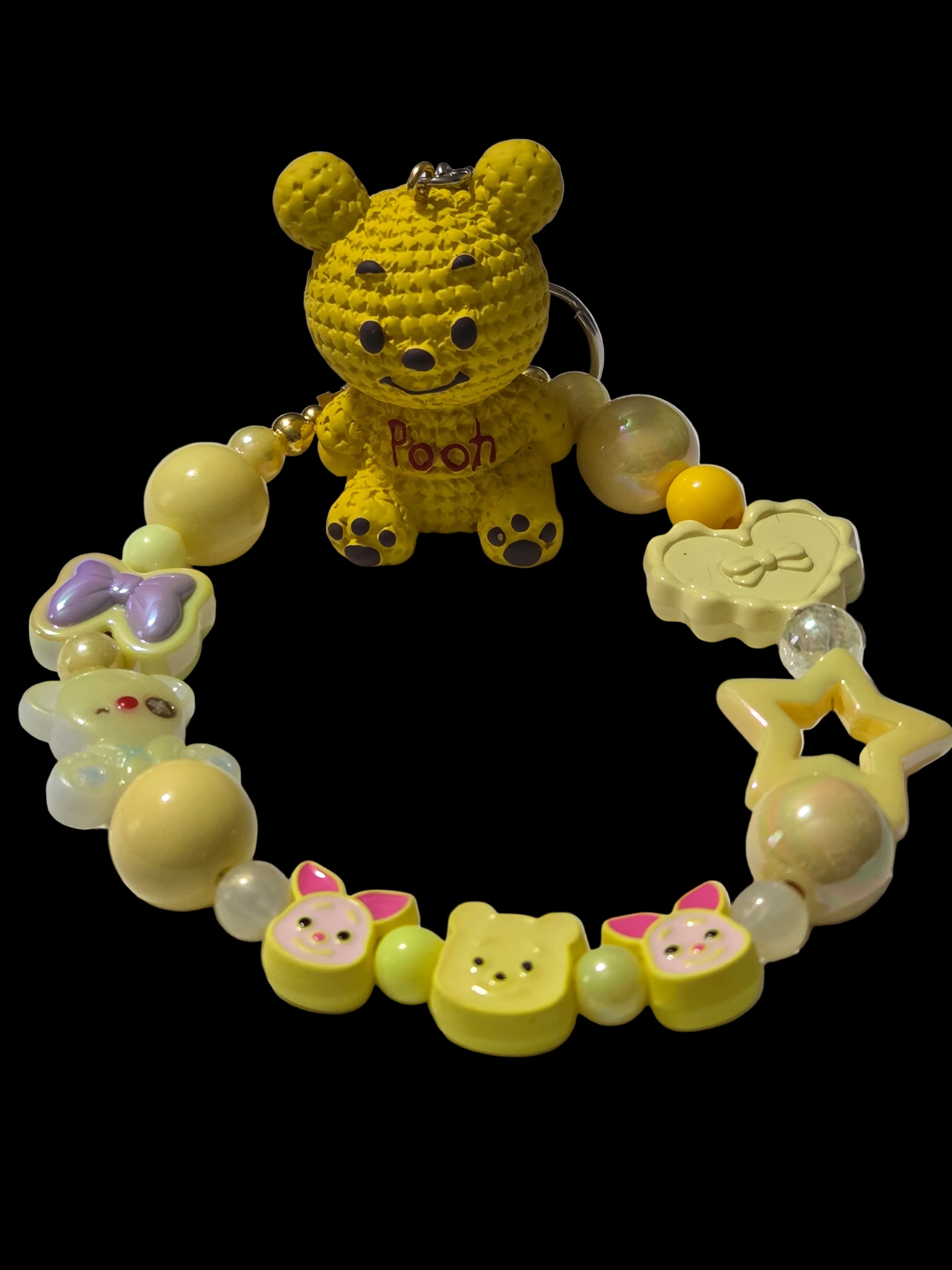 Yellow , gold 3d figure Keychains