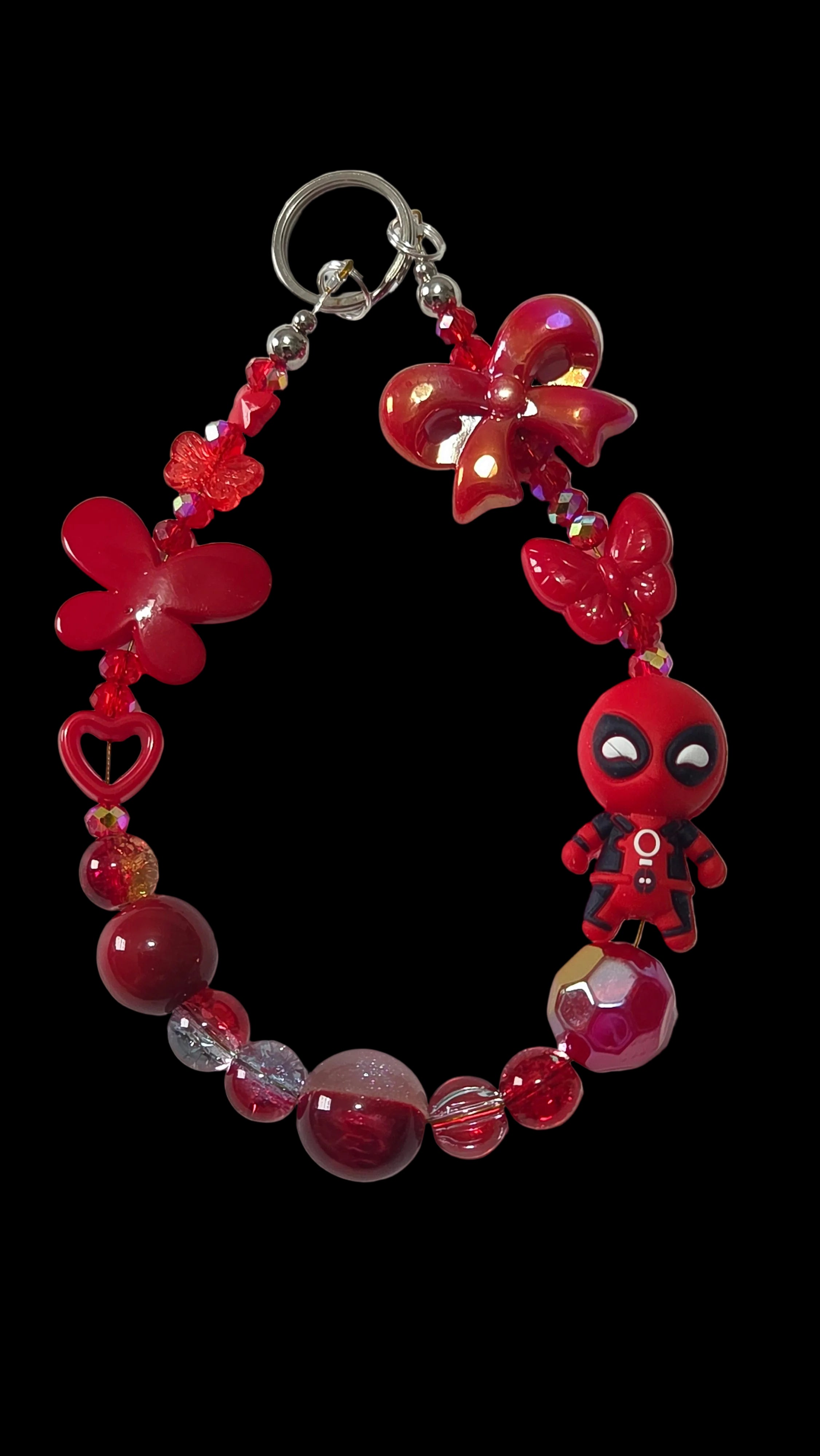 Cartoon Keychains red green purple