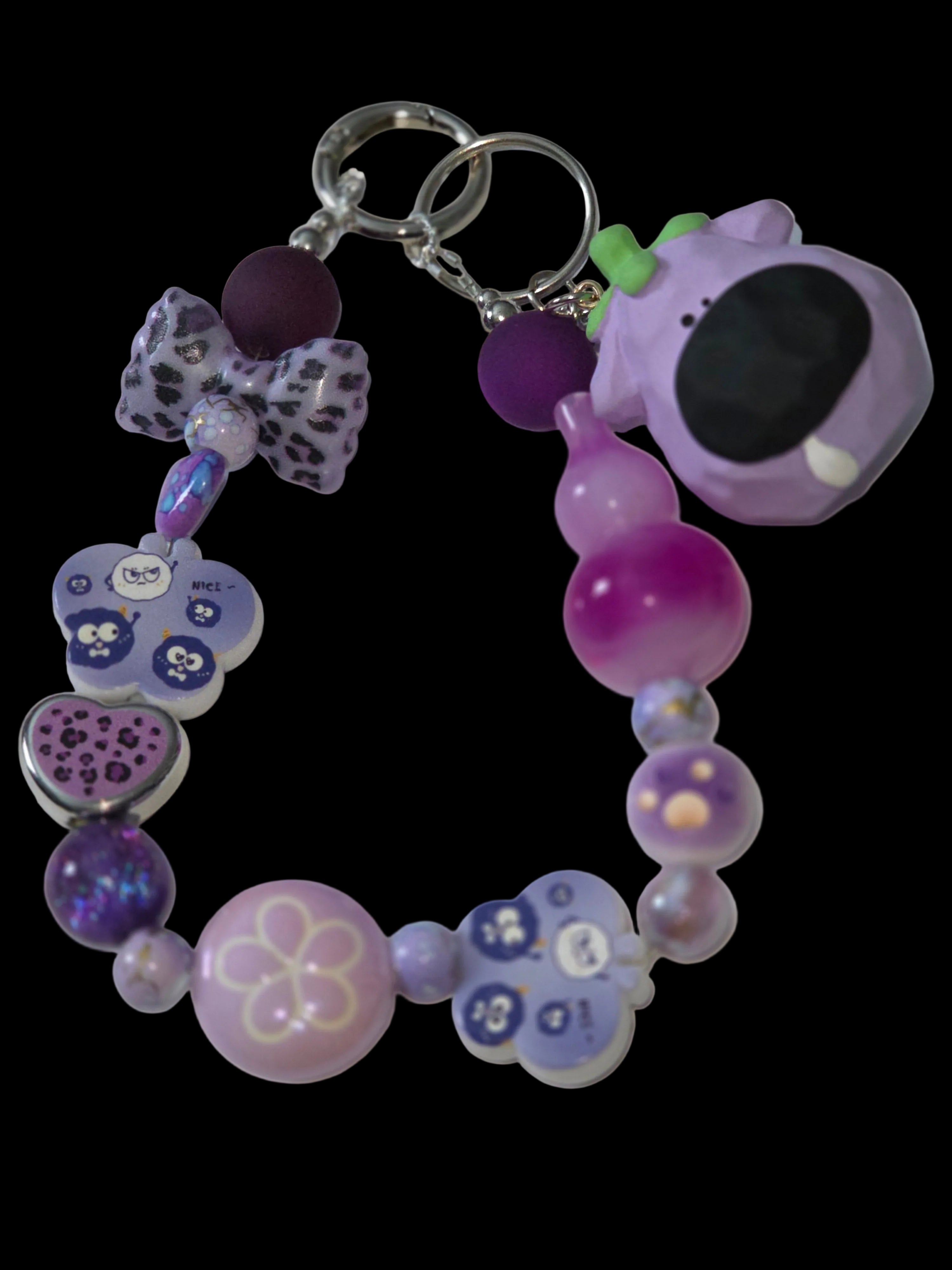 Purple silver . Daisy duck Keychains