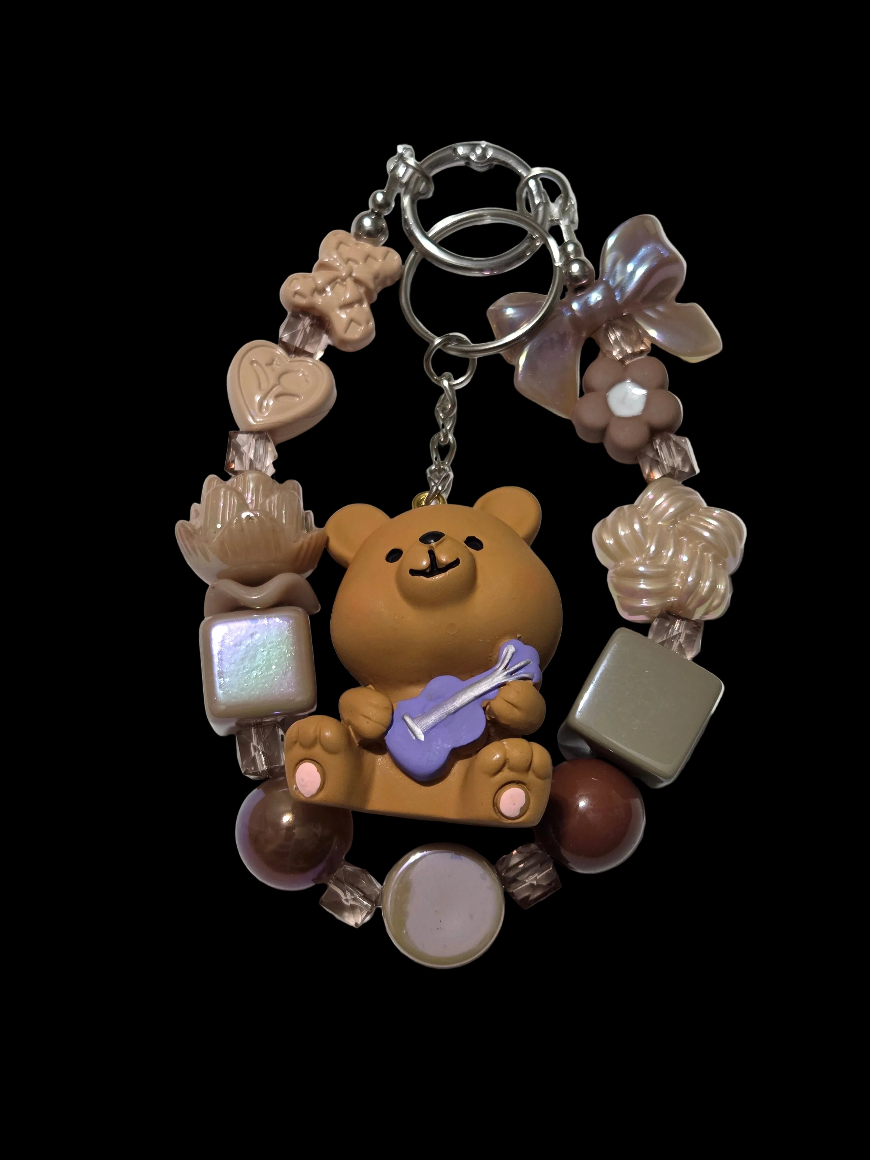 Orange and brown 3d figure Keychains