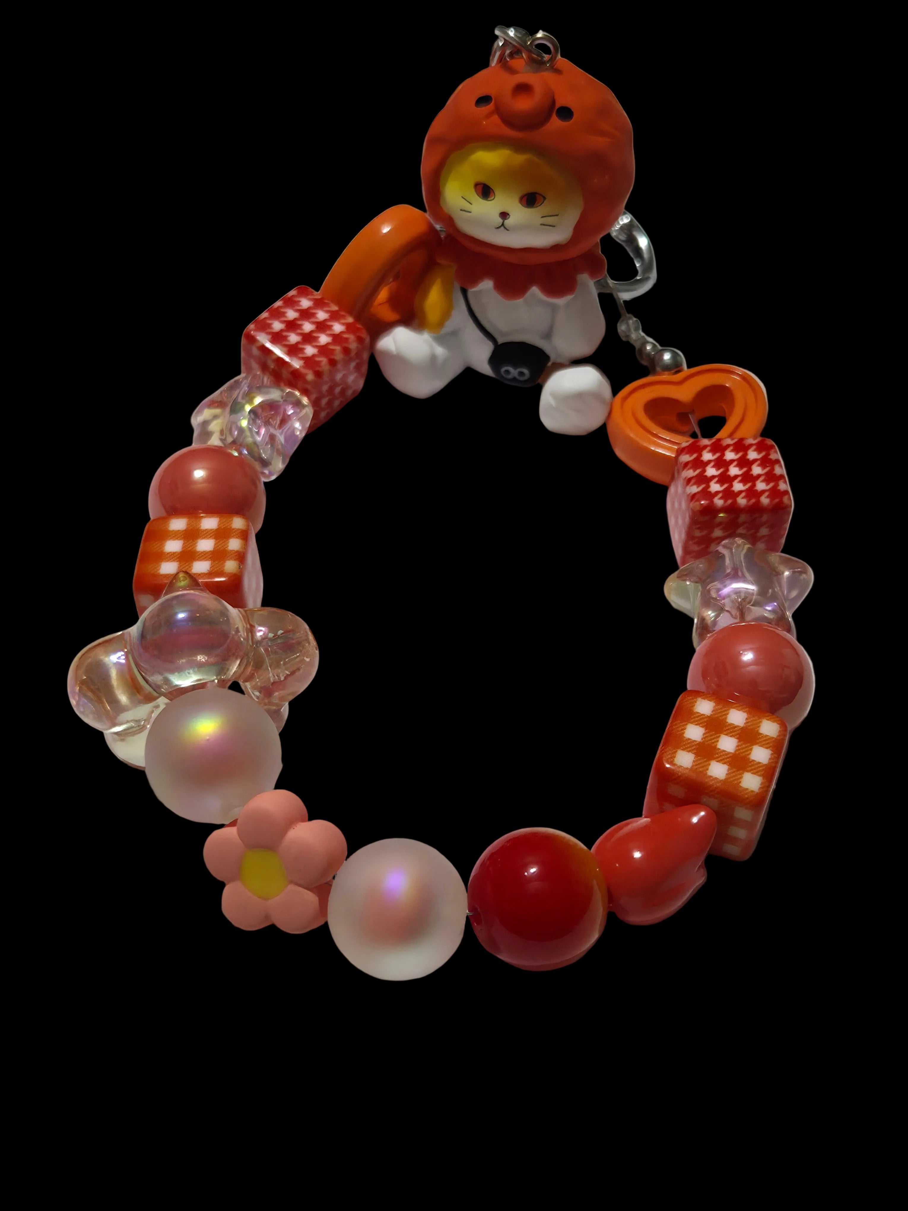 Orange and brown 3d figure Keychains