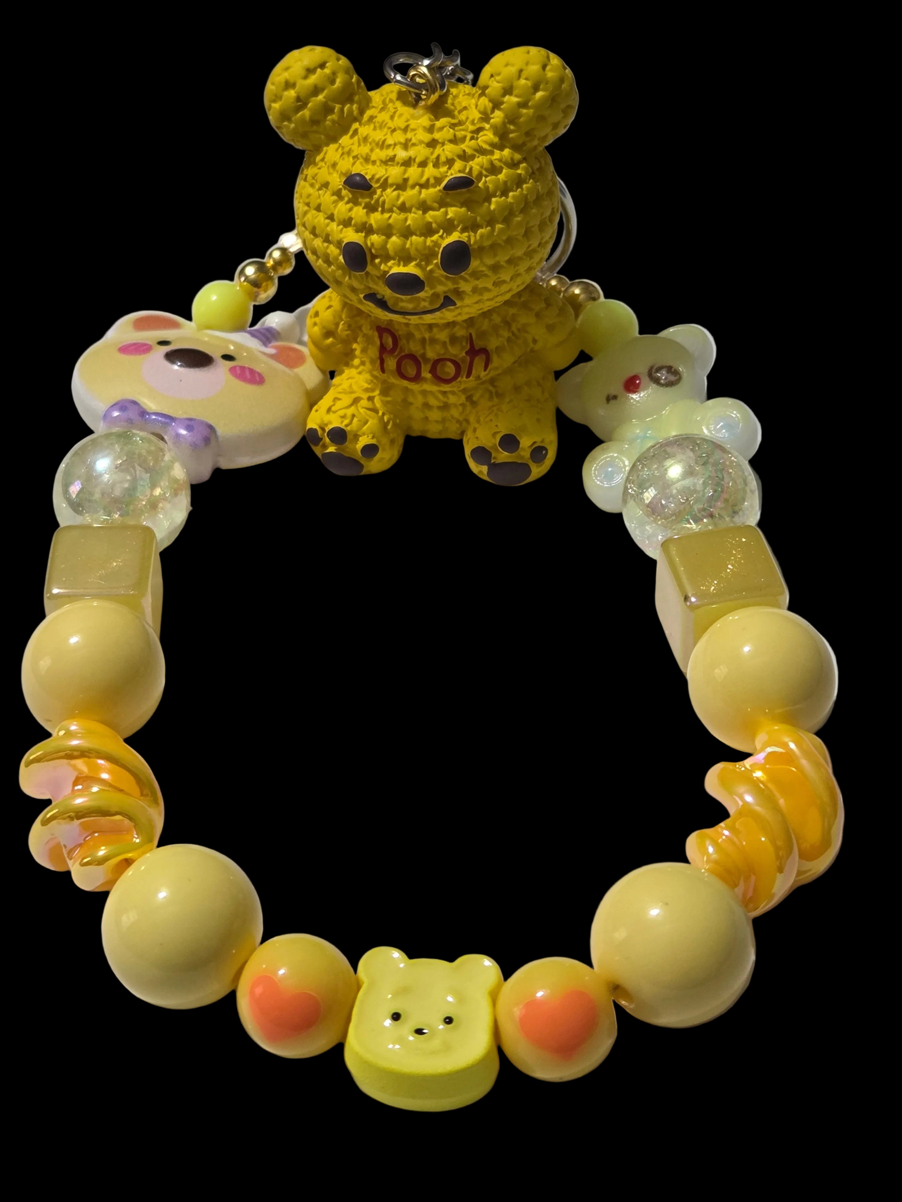 Yellow , gold 3d figure Keychains