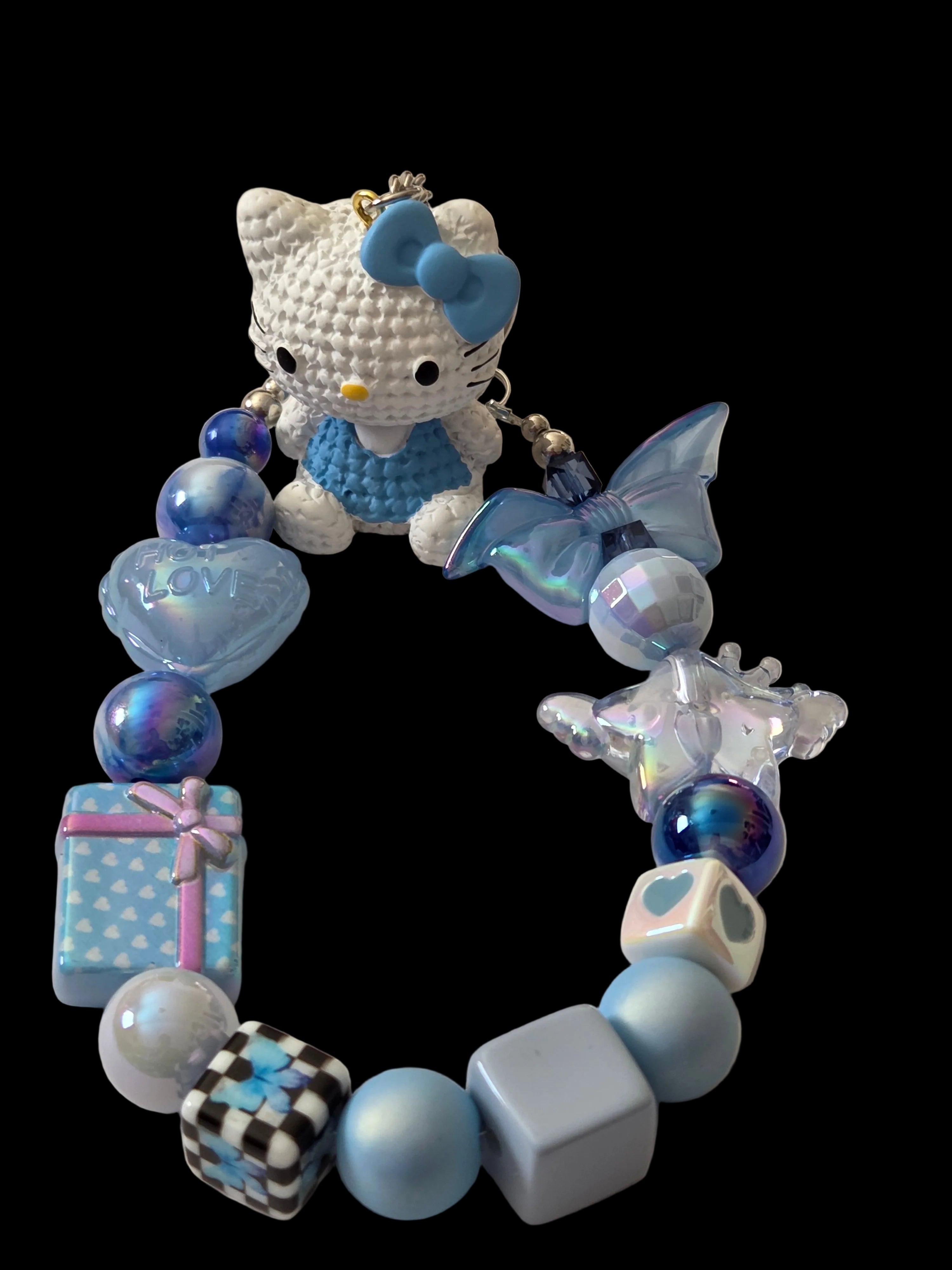 Blue 3d figure Keychains