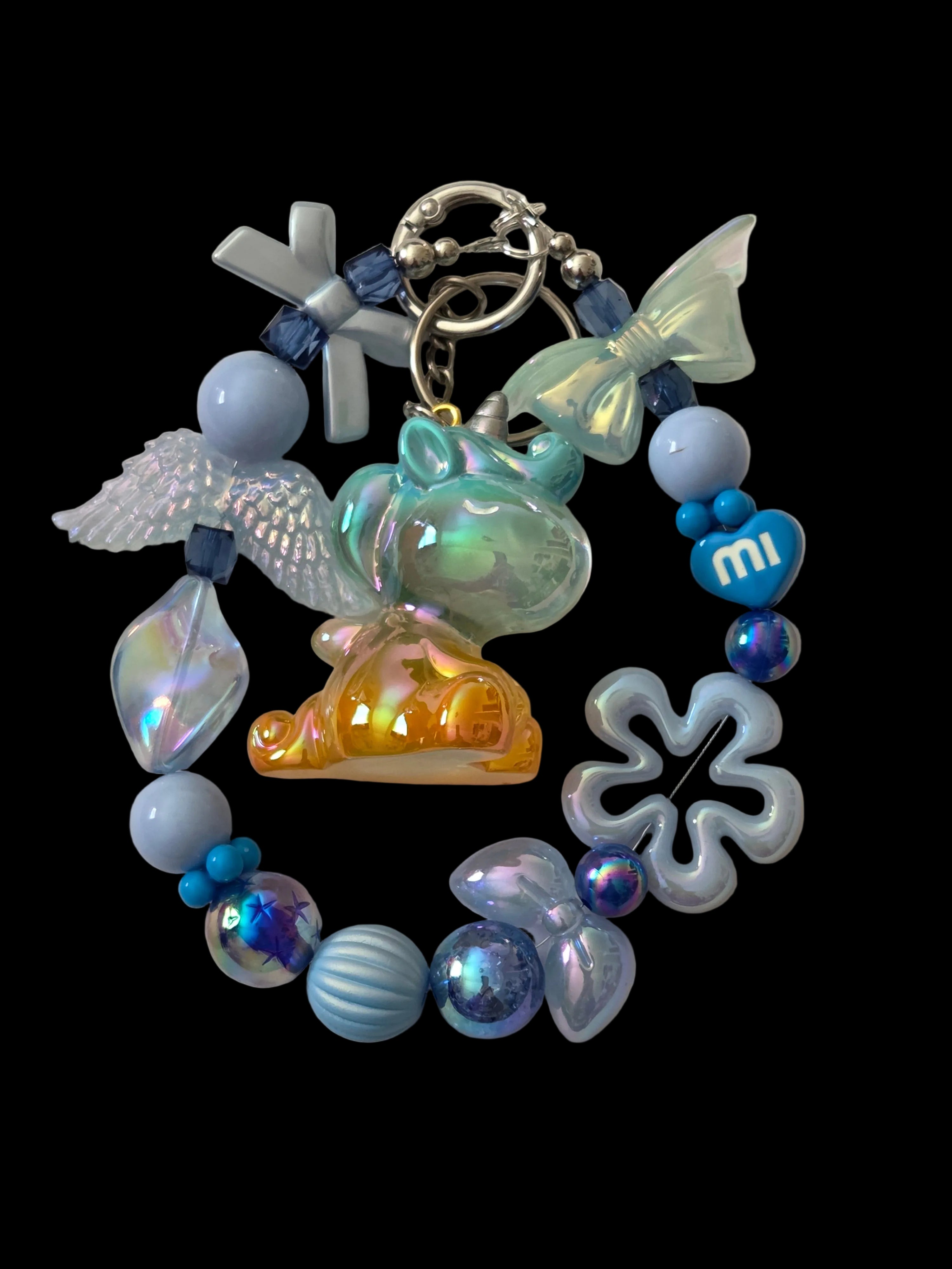 Blue 3d figure Keychains